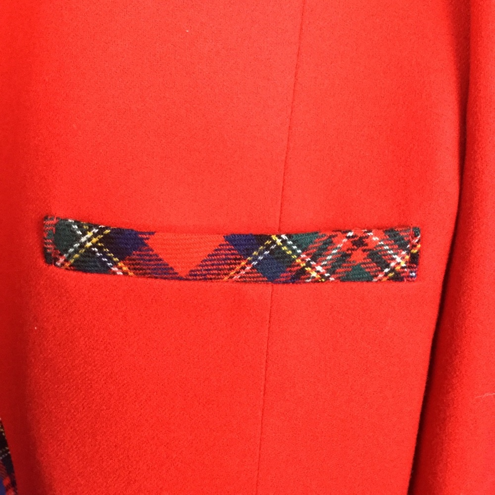 Pendleton Plaid Trim Vintage Virgin Wool Blazer - image 8